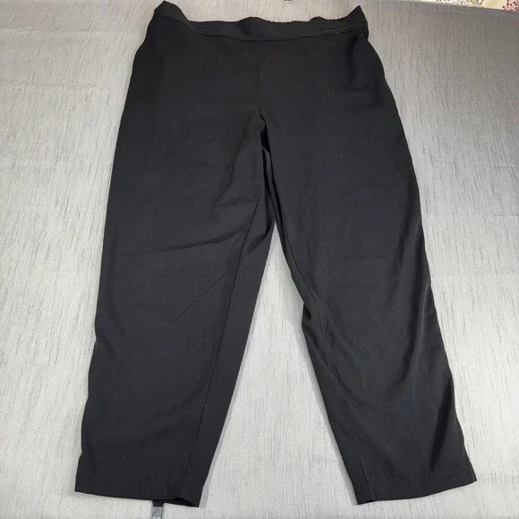 Max Studio Womens 3X Black Pull On Cropped Tapered Pants Elastic Back Plus Size - Picture 1 of 7